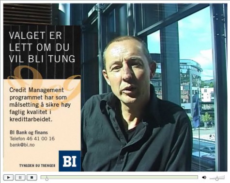 Web-TV: Anders Tveit - Credit Management - Bachelorprogram